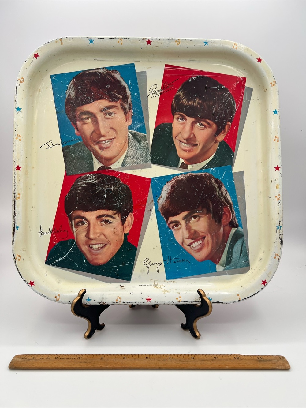 Vintage Beatles Metal Serving Tray -1964